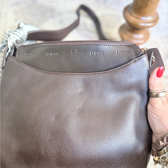Loewe Brown and Green Leather Bag - Picture 4 of 11